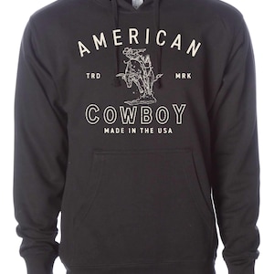 Sudadera con capucha y cuello redondo de vaquero americano - Bull Rider