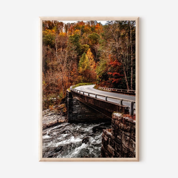 Great Smoky Mountains Photography, Little River Road Over The Sinks Printable, Scenic Drive Through The Smokies Art Print, Meigs Creek Trail