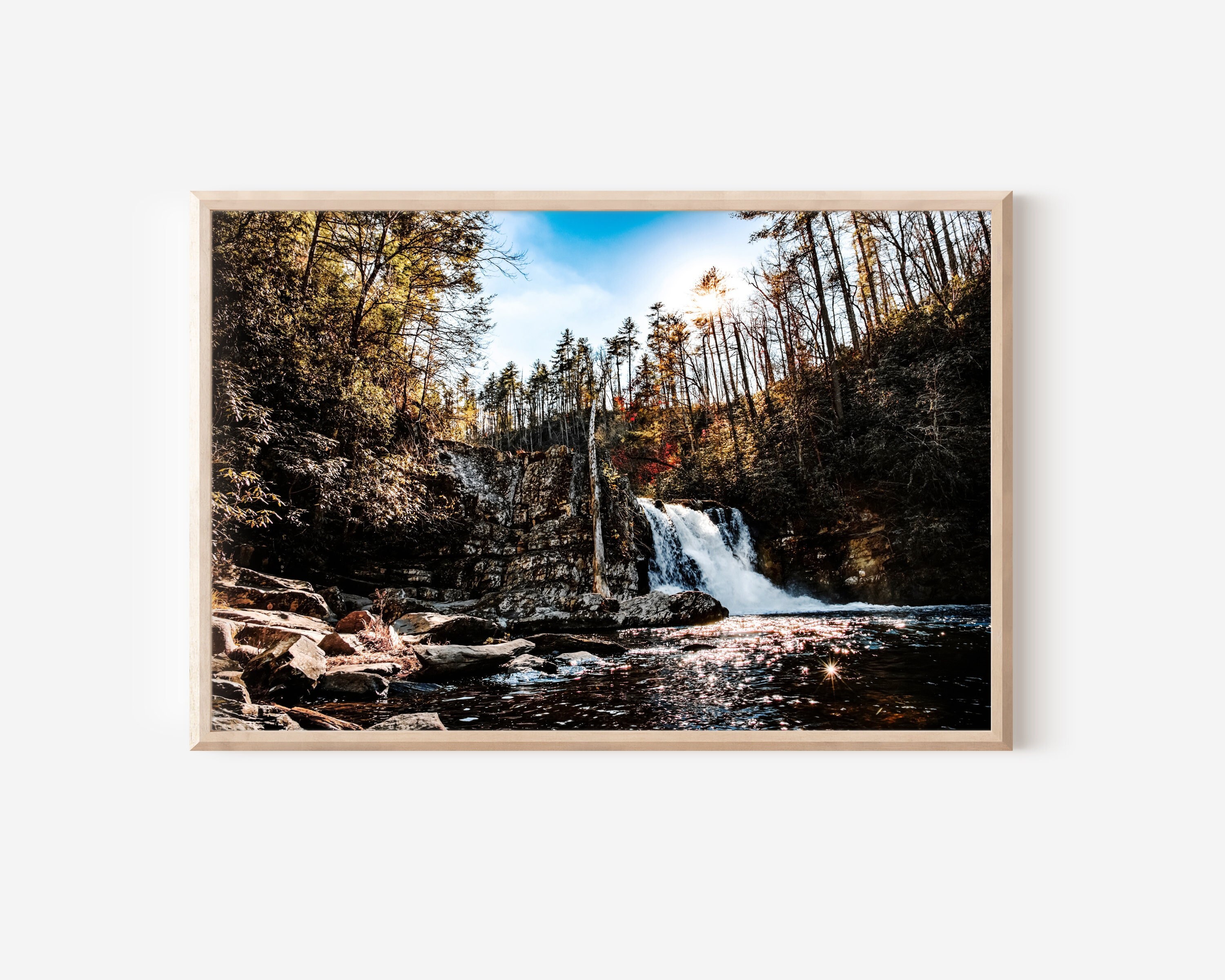 Abrams Falls Print, Smoky Mountain Waterfall Print, Great Smoky Mountains Photography, Waterfall Photography, Nature Wall Art
