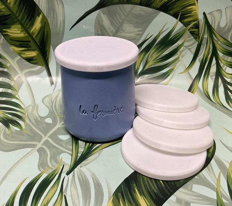 La Fermiere Ecolids Glass Cup Lid Yogurt Lids Trinket Lids Etsy