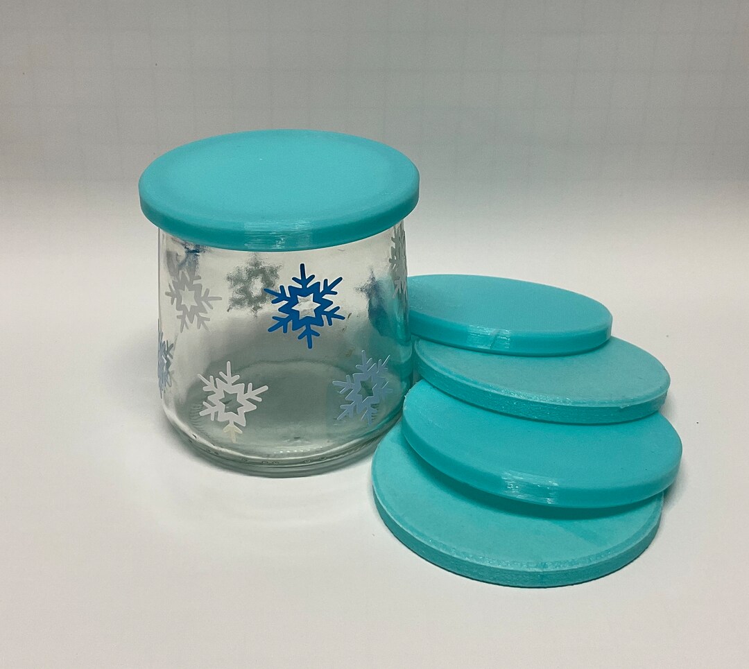 Oui Lid Glass Cup Lid Yogurt Lids Trinket Lids Lids Oui Yogurt Etsy