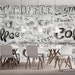 Restaurant Coffee Lettering Special Design Mural Wallpaper on Gray ...
