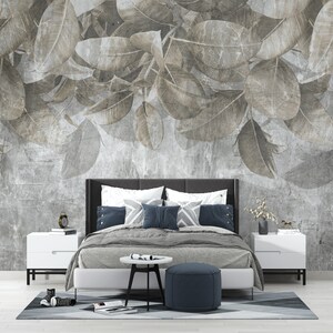 Vintage Leaves Wallpaper Tropical Landscape Wall Mural