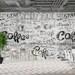 Restaurant Coffee Lettering Special Design Mural Wallpaper on Gray ...