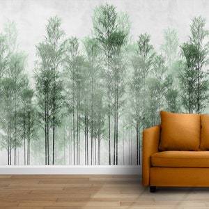 Vintage Forest Tropical Landscape Wallpaper Removable Wall Mural