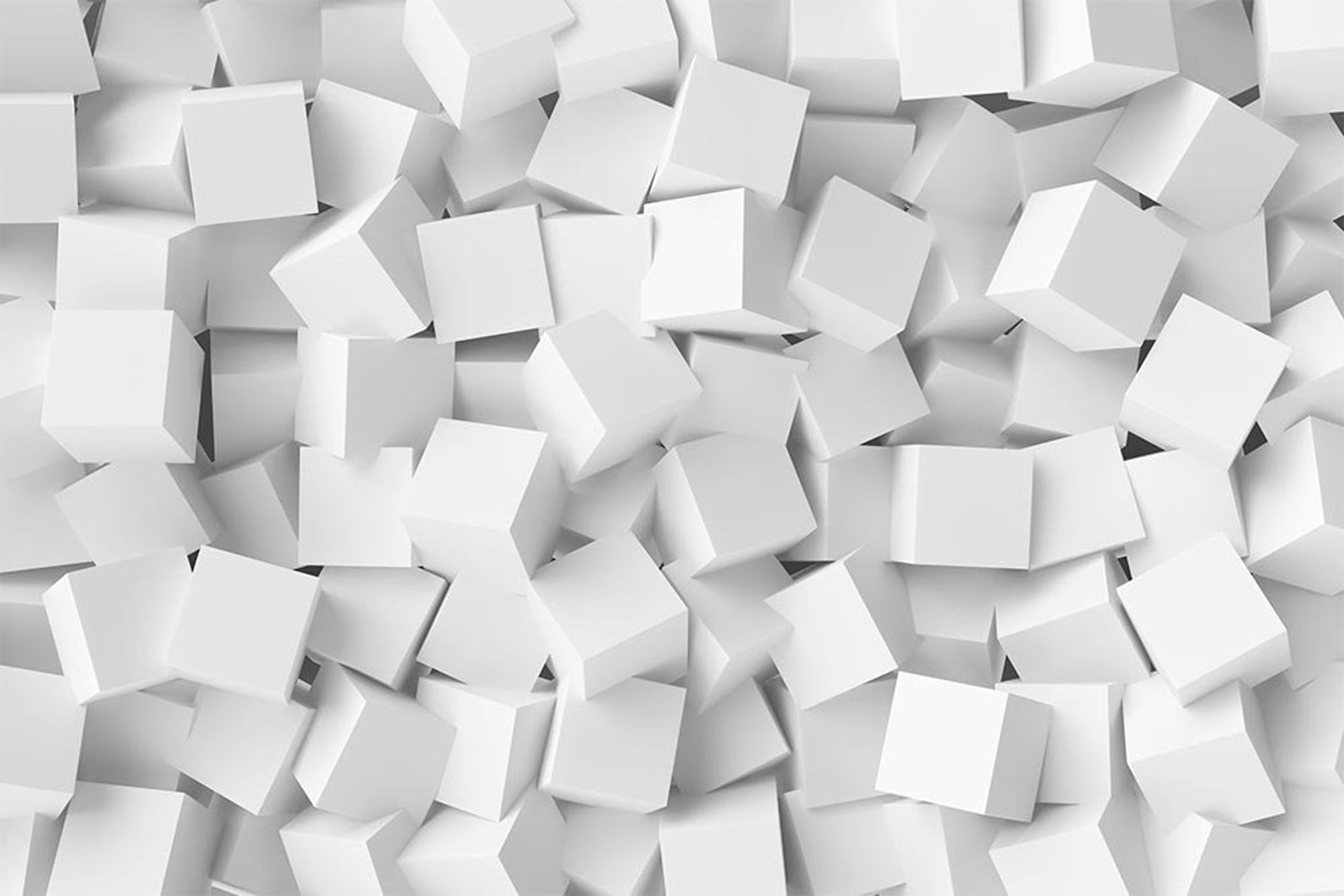 3D White Cubes Mural Wallpaper - Etsy