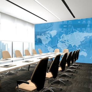 Estilo económico Mapa del mundo moderno Mural Wallpaper