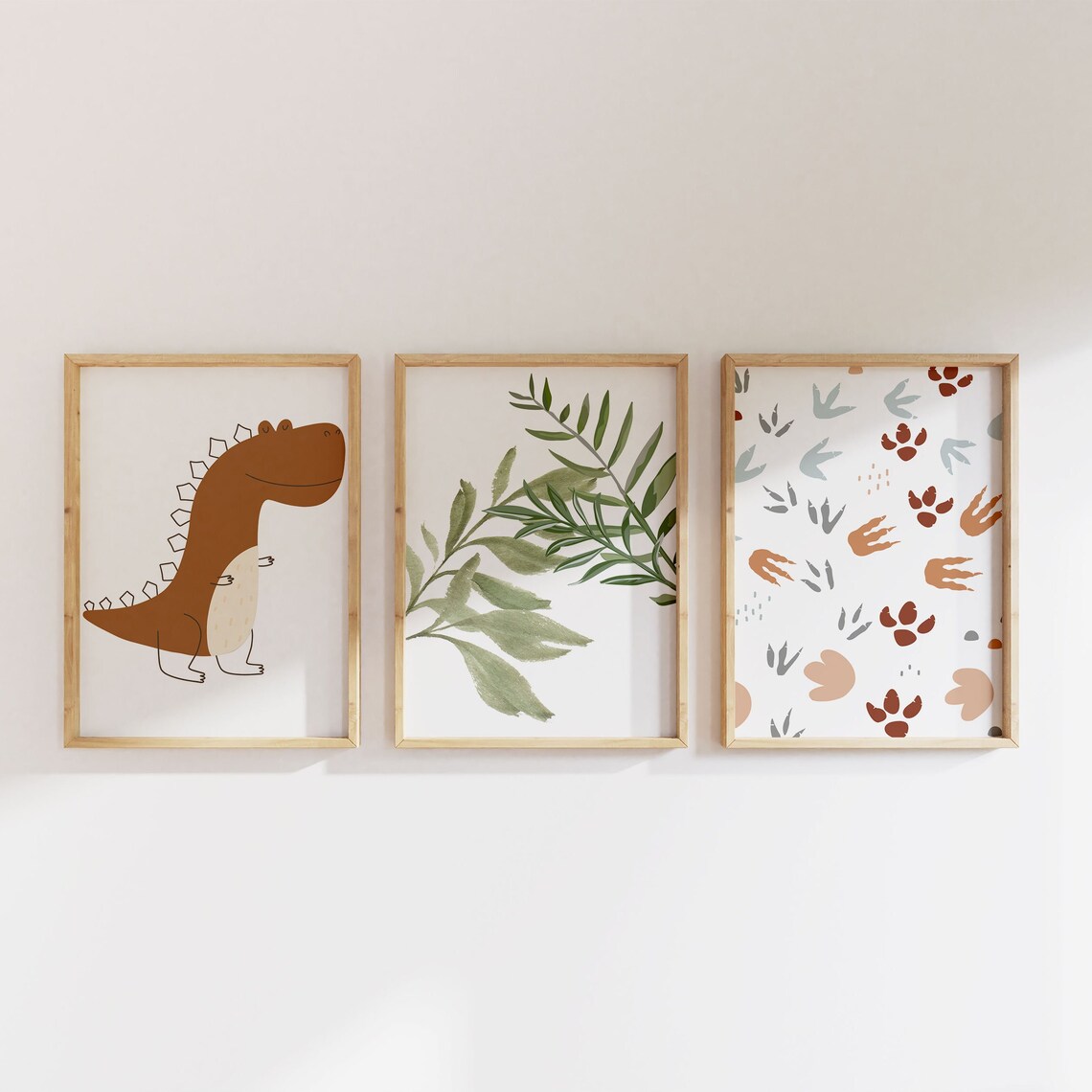 Set of 8 Pink Dinosaur Wall Art, Digital Instant Download, Kids Bedroom