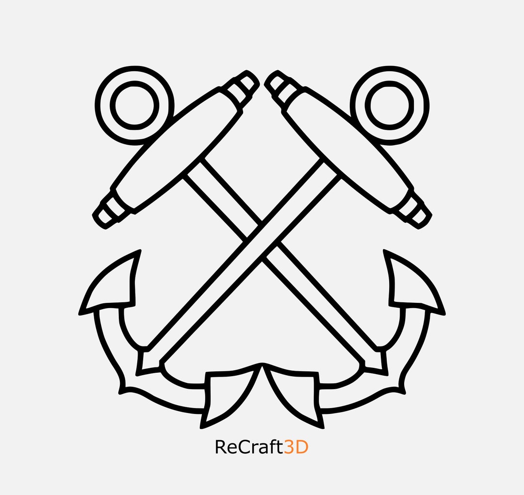 USCG Boatswain's Mate BM, Coast Guard Rating Insignia Icon Silhouette