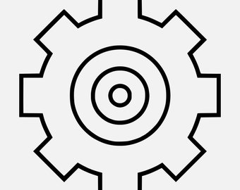 USCG Machinery Technician (MK), Coast Guard Rating Insignia Icon Silhouette Digital Vector, svg, dxf, eps, png