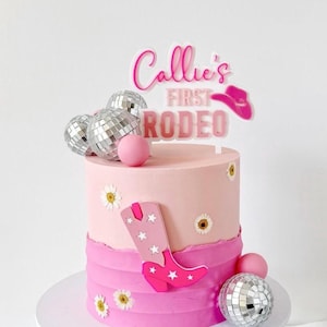 Personalised Cowgirl / Cowboy First Birthday Cake Topper | First Rodeo Cake Topper | Cake Topper | Kids Birthday | Baby Shower Cake Topper