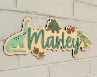 Dinosaur Room Sign | Personalised Dinosaur Sign | Custom Dinosaur | Kids Decor | Dinosaur Lover | Nursery Name Sign | Dino Plaque