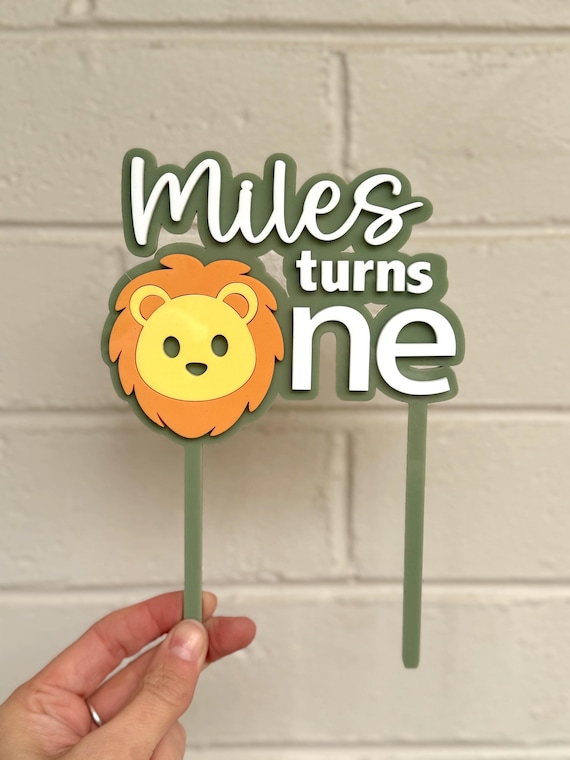 Lion One Cake Topper | Wild One Cake Topper | Jungle Birthday Cake Topper | Wild Two Birthday birthday | Animal Birthday | Safari Birthday