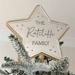 Christmas Tree Topper | Custom Tree Topper | Personalised Christmas Tree Star | Custom Christmas Ornament