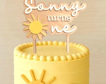 Personalised Sun Cake Topper | Cake Topper | Kids Birthday | 1st Birthday | First Trip Around The Sun | First Birthday