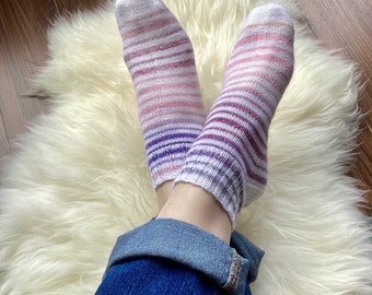 Hand Knitted Socks, Wool Socks, Handmade Socks, Gift Idea, Mother's Day Gift, Gift for Mom, Ankle Socks