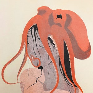 Ragazza polpo Risoprint