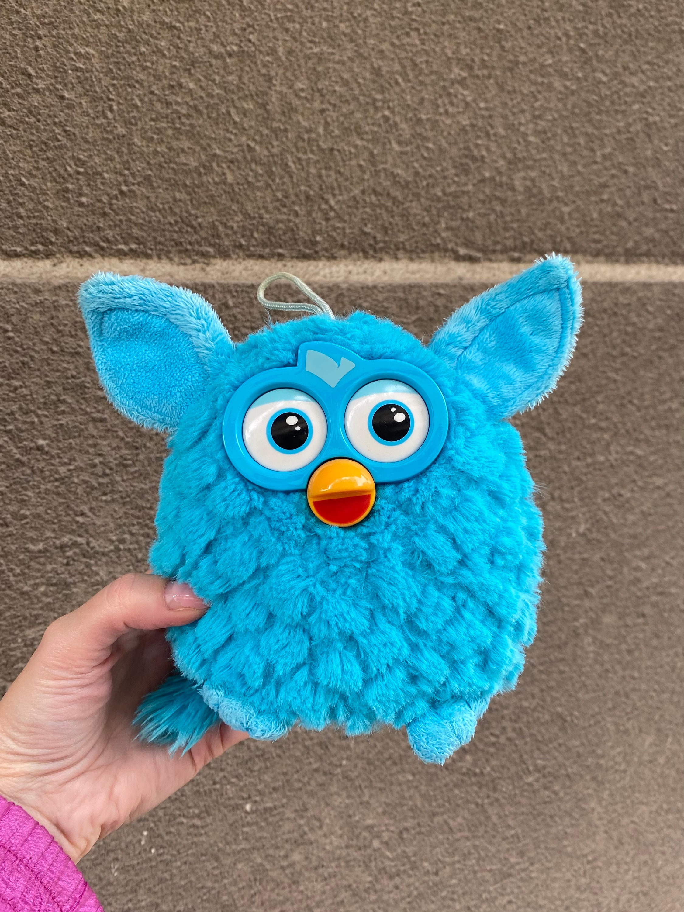 Blue Plush Furby Toy Taboo Famosa, Collectable Soft Non-electronic