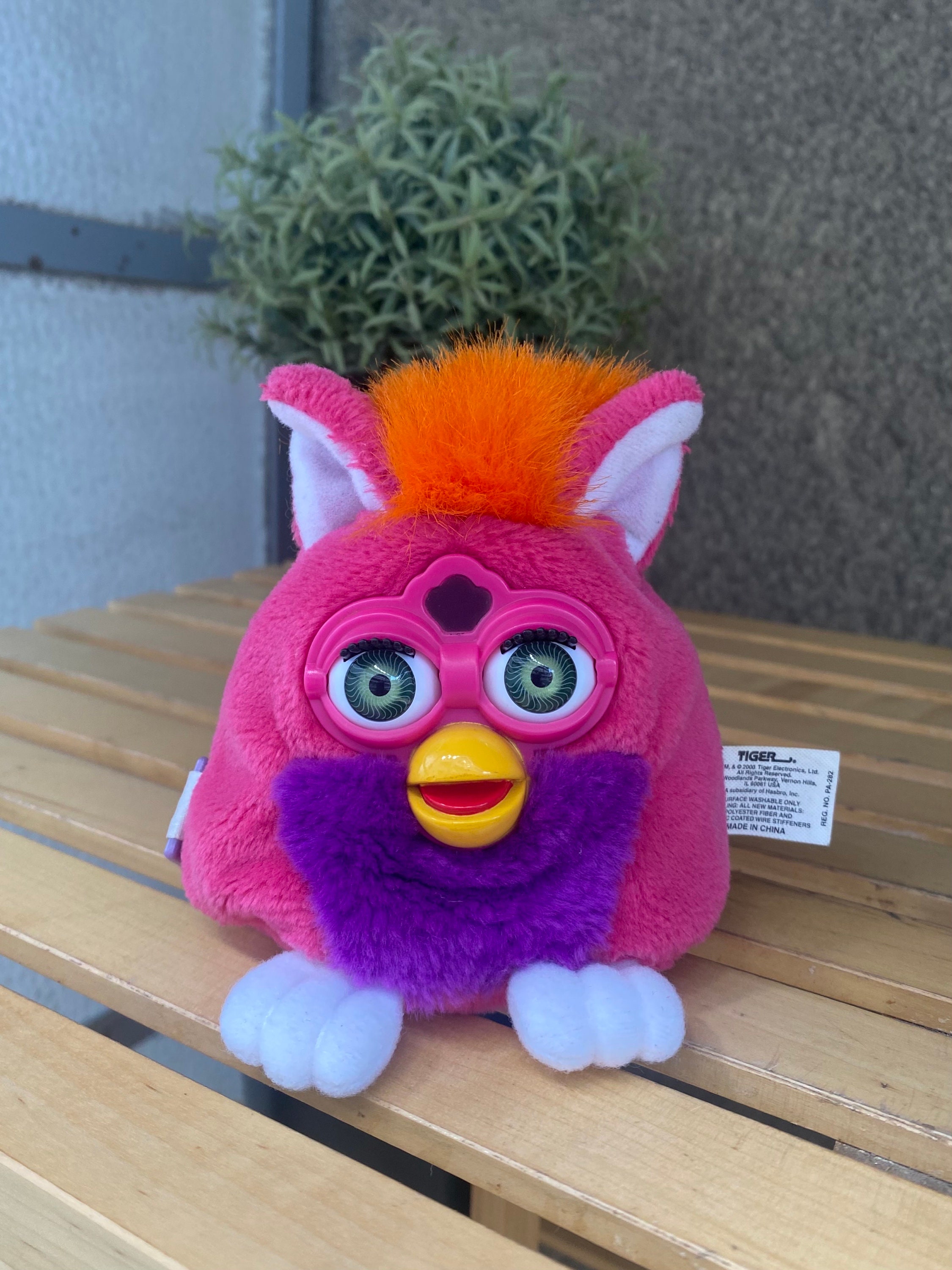 Rare Pink Purple Orange Furby Buddies Plush Toy 2000 (NO Voice Box