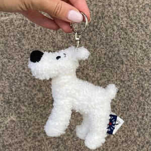 Rare Tintin Dog Snowy Plush Keychain, Herge Moulinsart Milou
