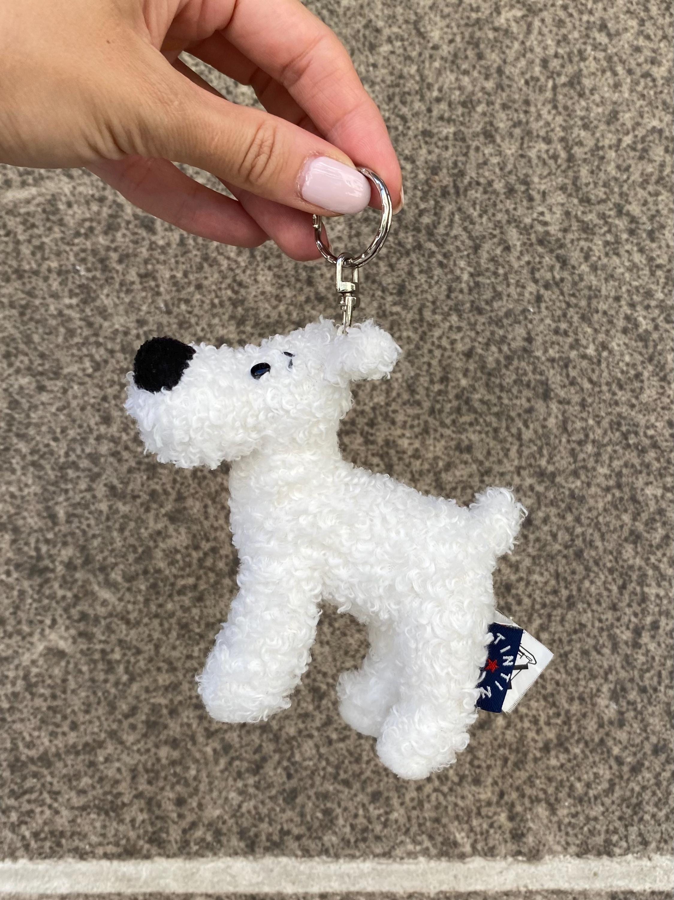 Rare Tintin Dog Snowy Plush Keychain, Herge Moulinsart Milou