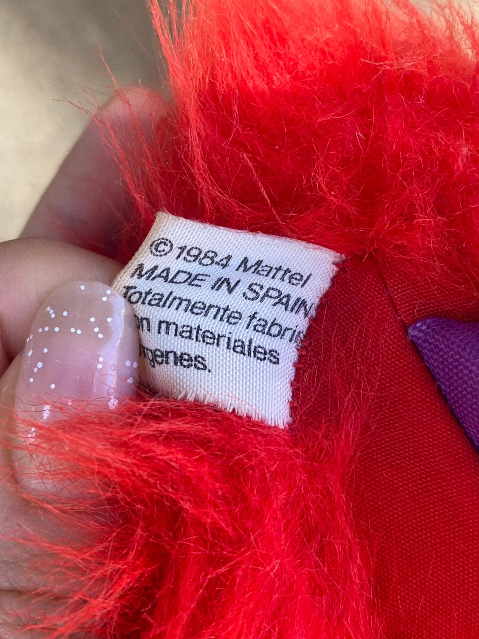 Rainbow Brite Red Sprite Romeo Plush Toy 1984 Mattel, Cute Rainbow Brite Red Sprite Romeo Plush Toy 1984 Mattel, Cute
