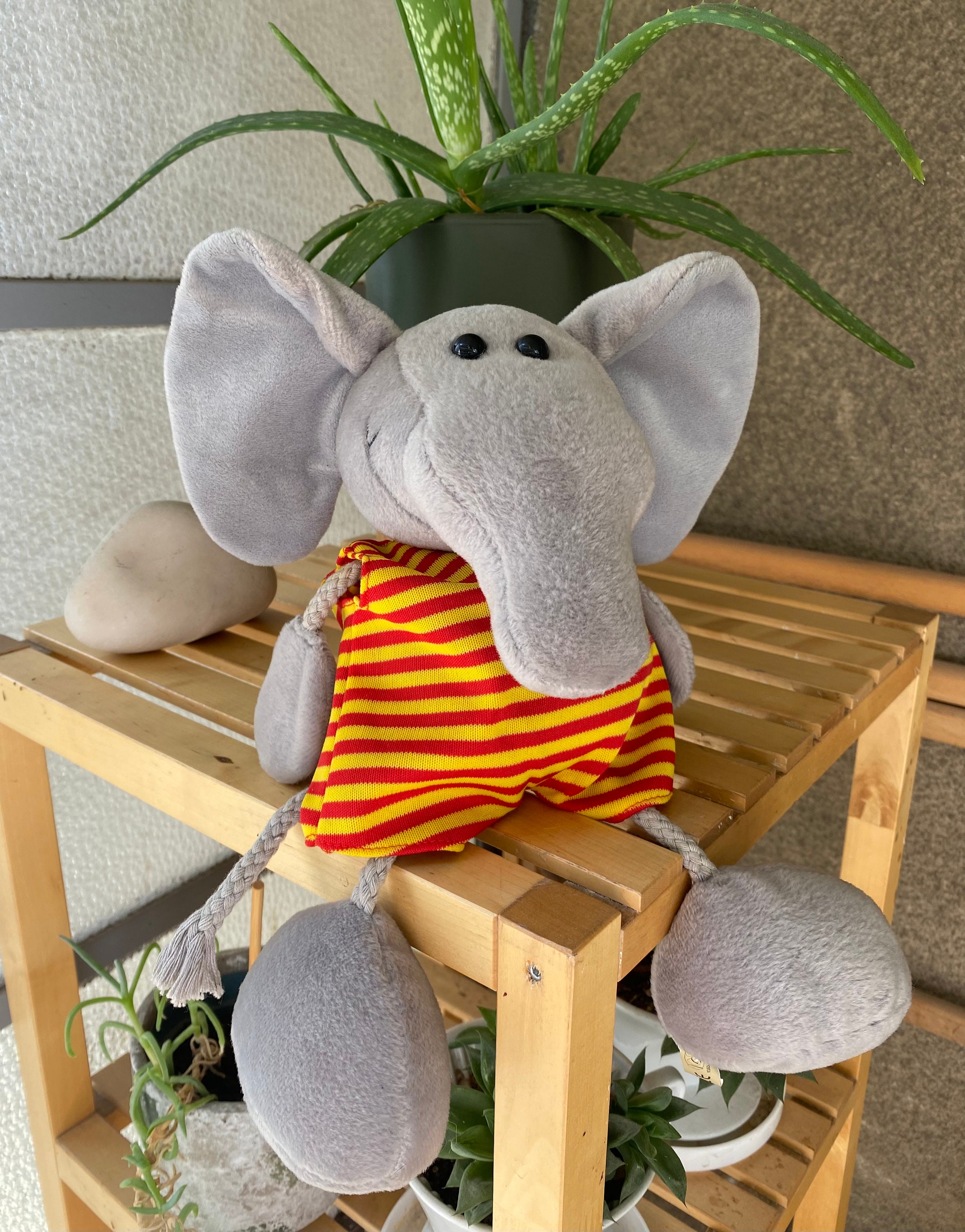 Vintage Walter Steinbeck Grey Elephant Plush Toy by Igel - Etsy