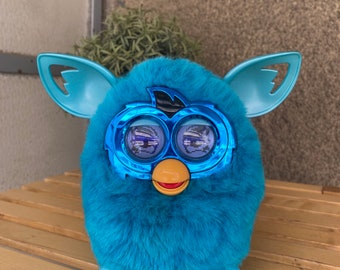 Raro azul metálico Furby Boom FUNCIONANDO, el juguete parlante