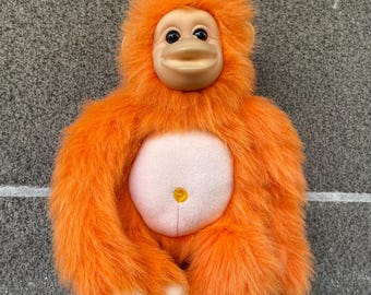 希少な淡いブルーのおしゃべり猿のぬいぐるみ - Hosung 2003 動作中