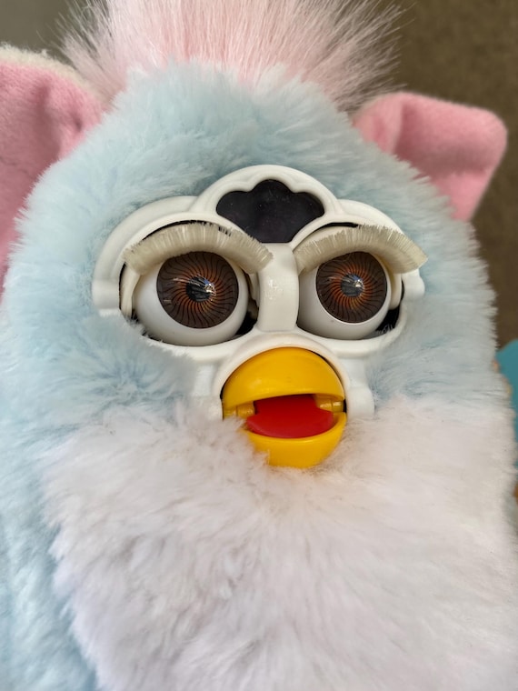 Vintage Furby Baby Blue 1999 WORKING, Talking Plush Toy Pet - Etsy