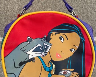 Vintage Pocahontas Kids Nylon Shoulder Bag Disney 1990 Made in