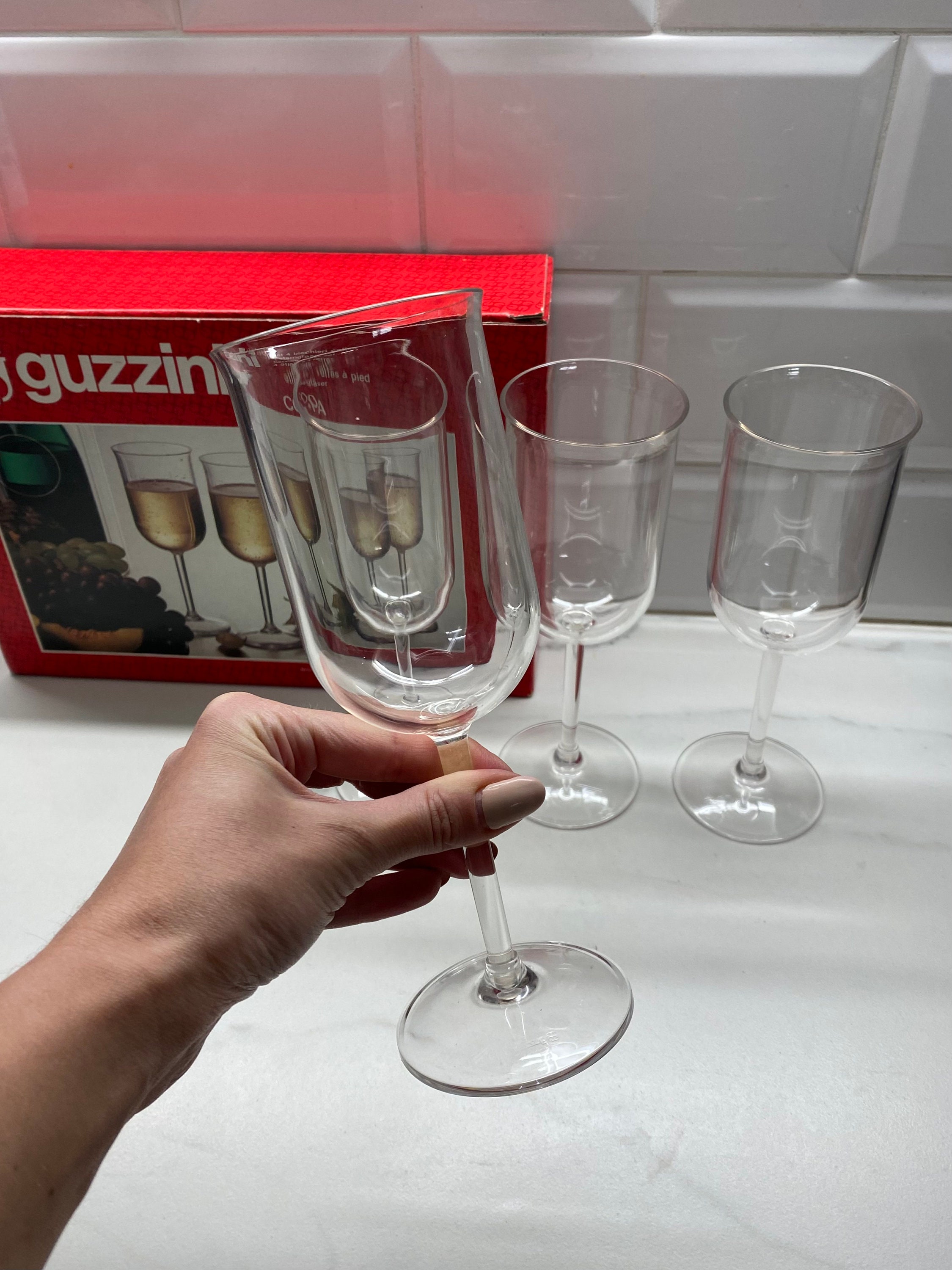 グッツィーニ製シャンパンまたはワイン用トールグラス、ヴィンテージ4 
