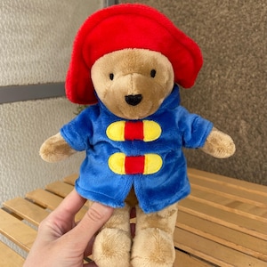 Cute My First Paddington Bear small plush retired, collectable bear in blue coat & red hat suitable from birth