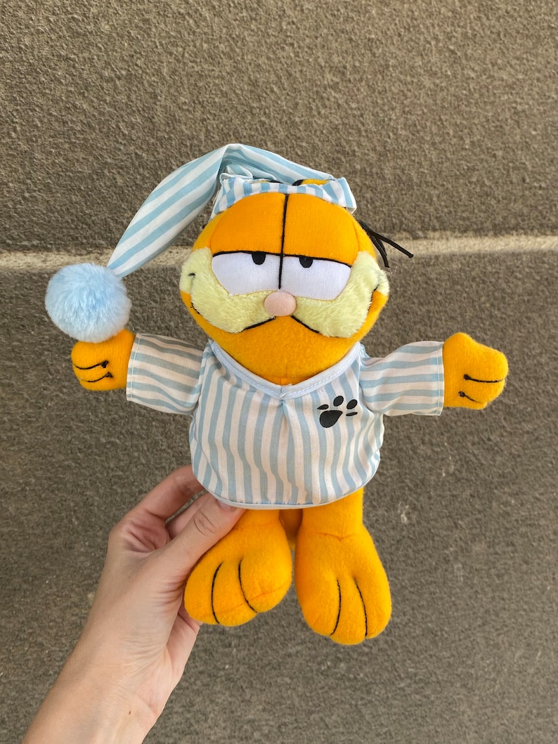 Garfield Plush Toy in Pajamas - Paws & Play by Play Stuffed Cat - Etsy