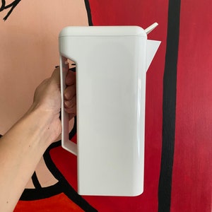 White Guzzini pitcher new in a box, jug for juice / water / lemonade 1980s, Italian vintage drinkware NOS