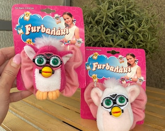 Vintage 1998 Snowball Furby - Pink and White, Tested & Working