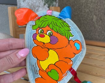 Vintage 1987 Orange Popples Puzzle Keychain - Rare Collector's Key