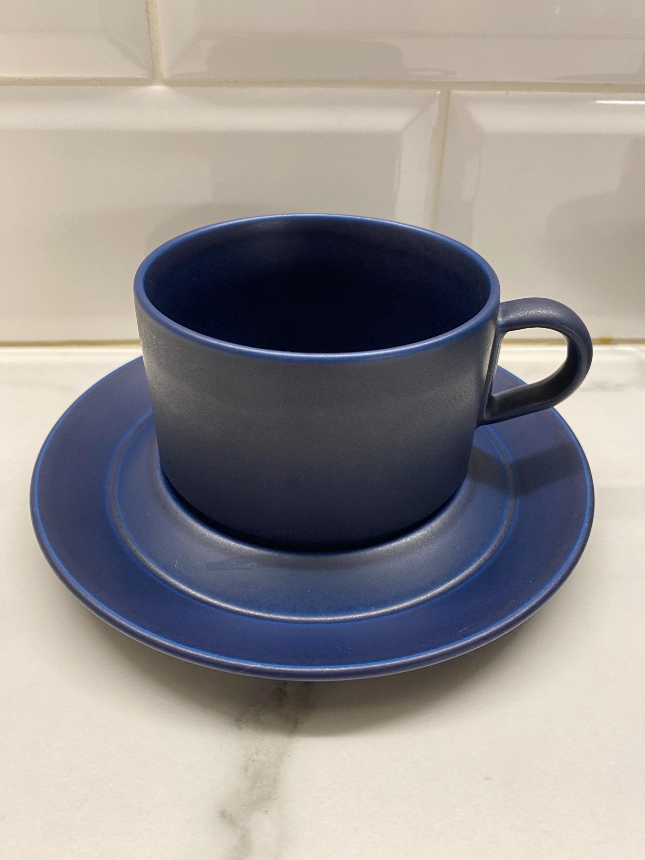 Rare Arabia Finland Blues 2 Cup & Saucer Set Heikki Orvola Design