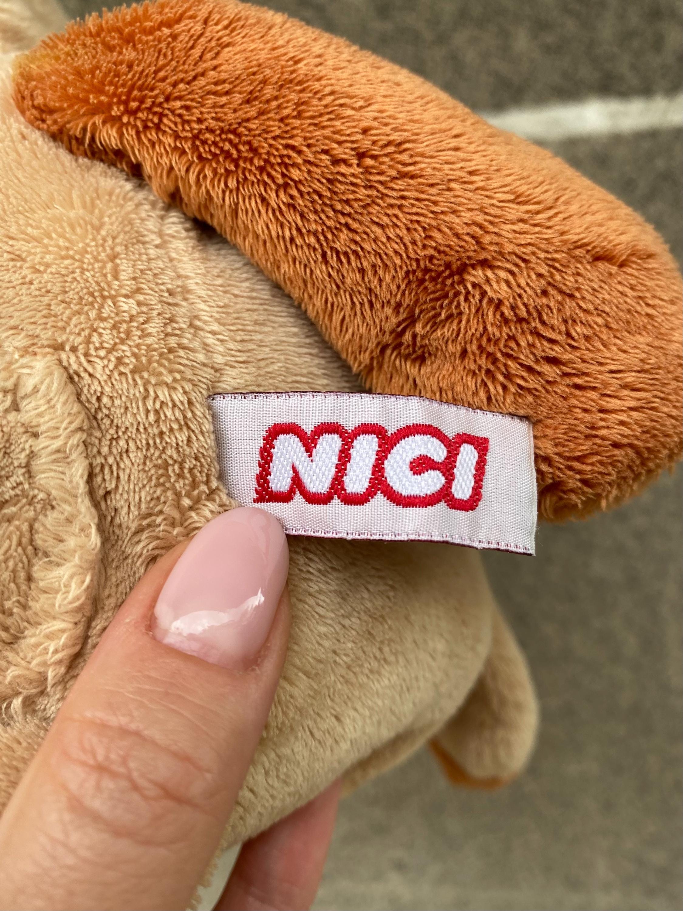 ヴィンテージベージュ犬のフロッピーぬいぐるみおもちゃNiciドイツ