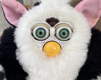 1999年製 希少 偽ファービー：白黒、緑の目（動作しません） - Etsy 日本