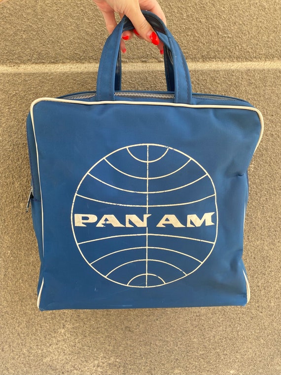 Pan Am Bag Pan American World Airways Vintage Flight Blue Bag Etsy