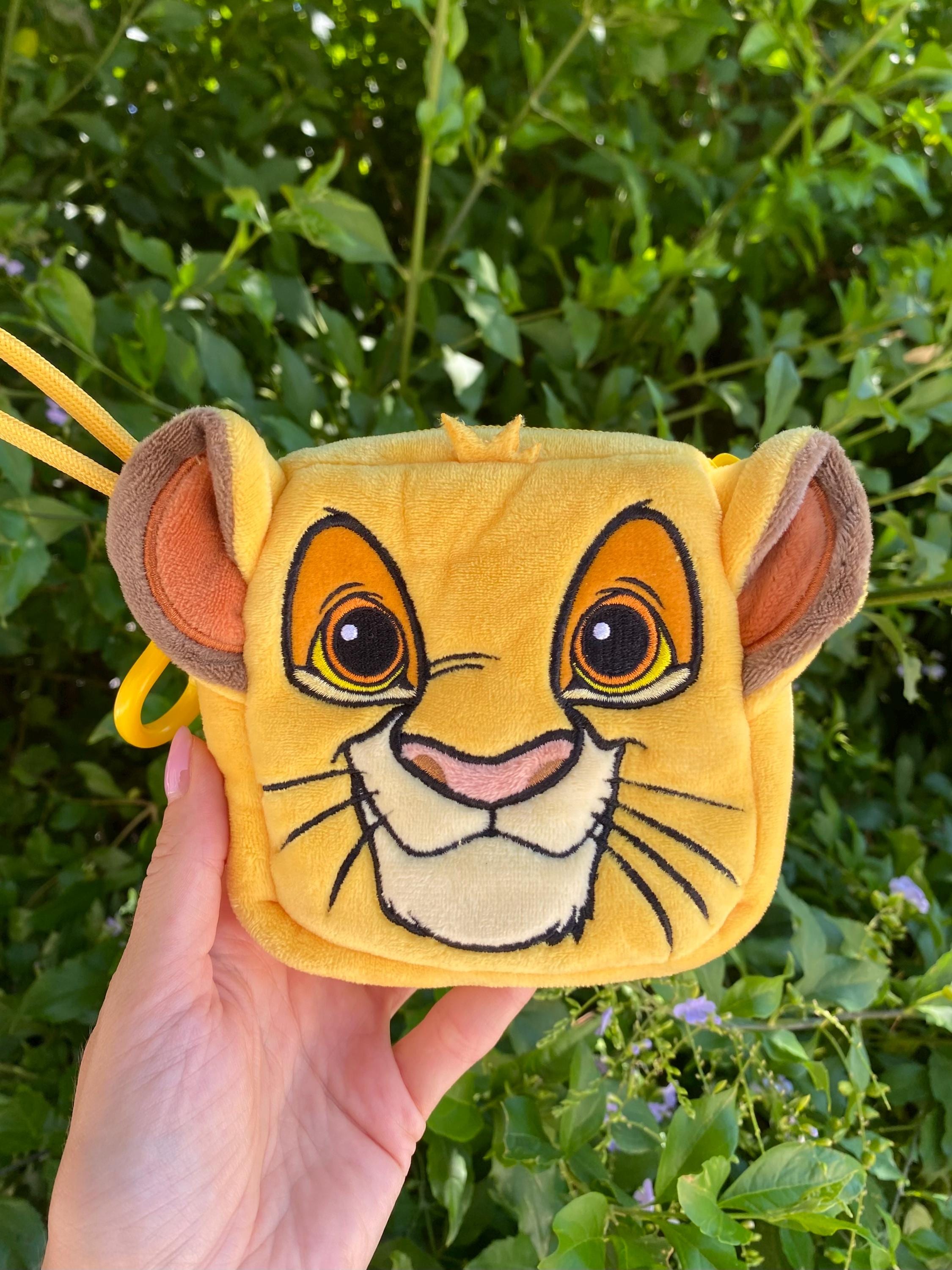 希少なシンバぬいぐるみポーチ：ライオンキングキーチェーンバッグ