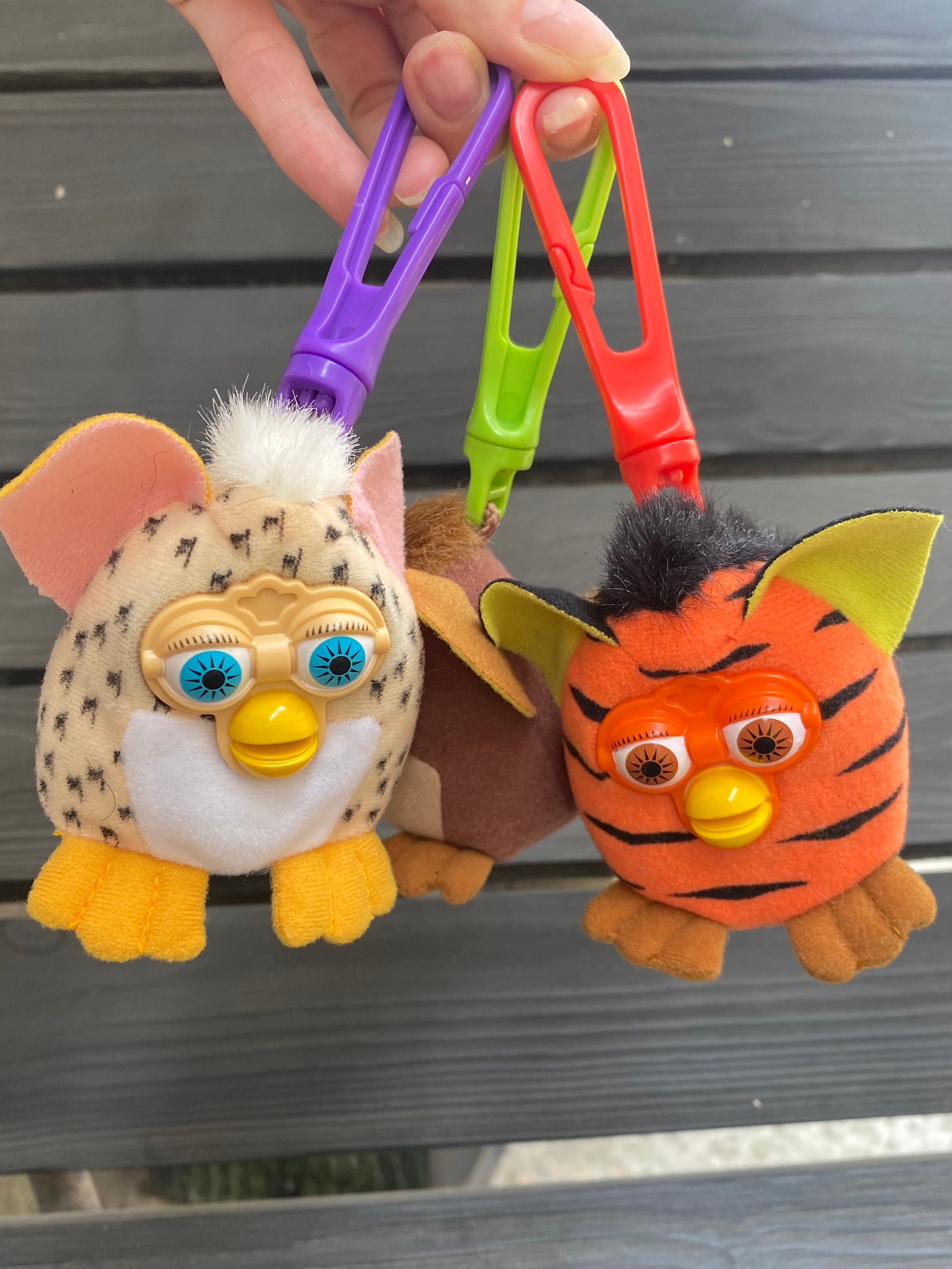 Vintage Furby Plush Keychains Mcdonalds Mcfurbies Collectable Toy