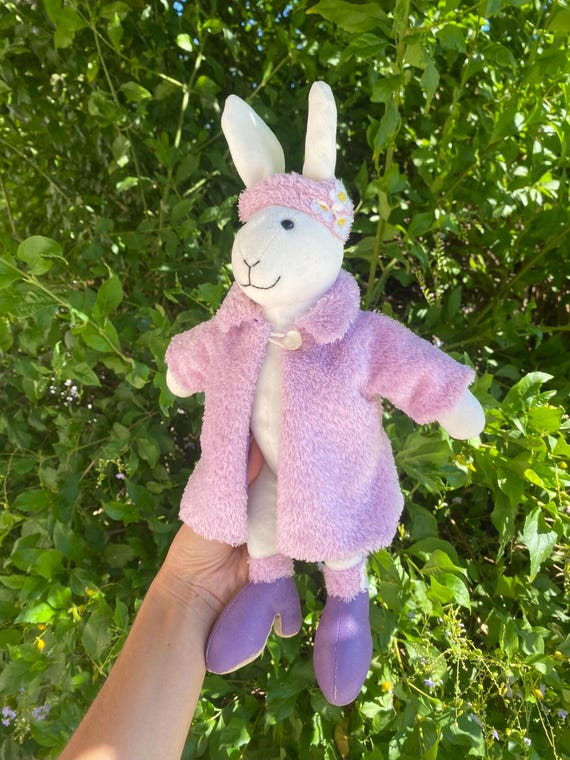 廃盤となったジェリーキャットのファーコートバニーぬいぐるみ