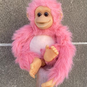 Rare Colour Hosung Pink Monkey Plush 2003 NOT-TALKING (read Please