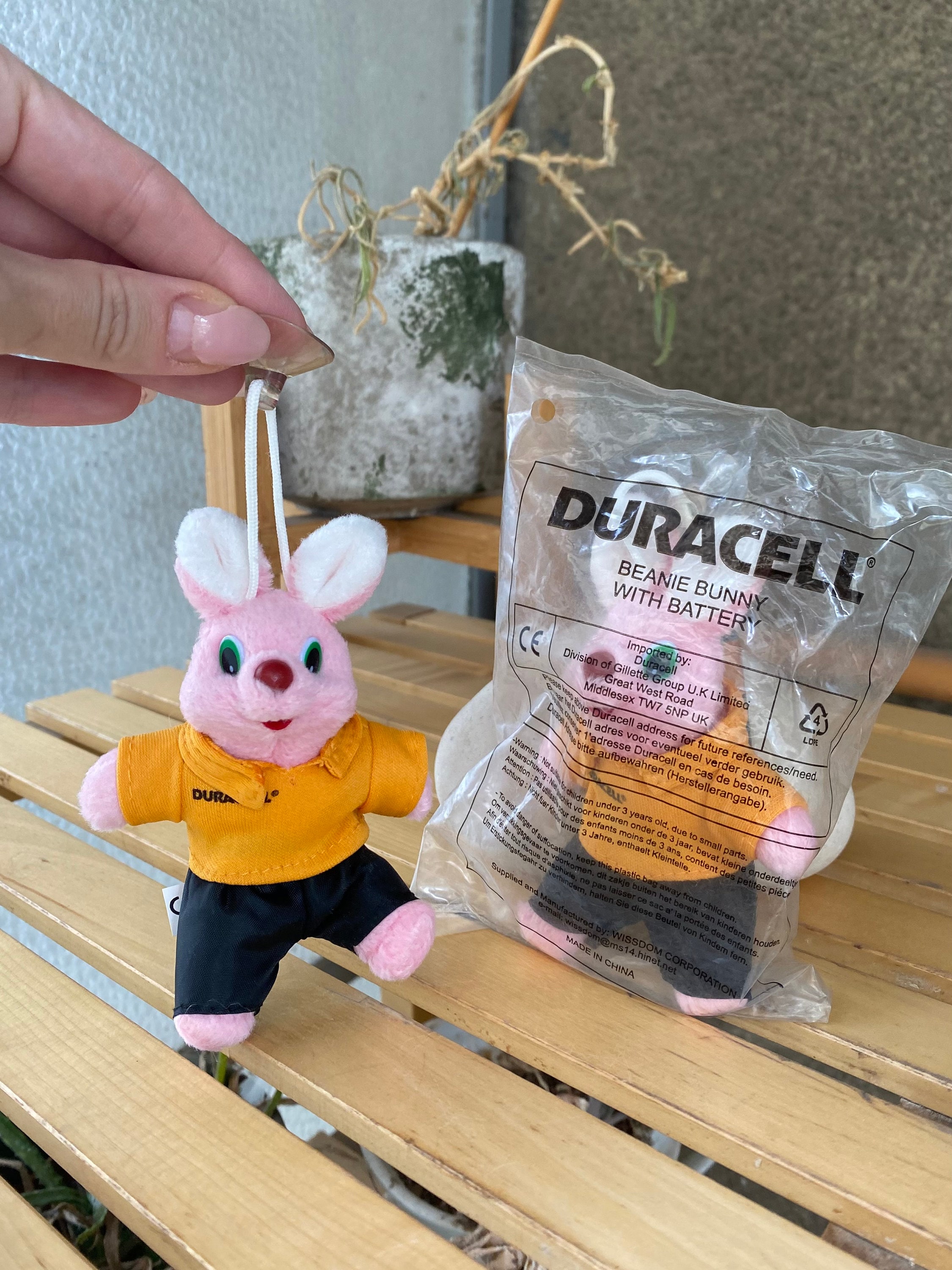 Vintage Duracell Beanie Bunny Mascot Set of 2 New Old Stock Cute