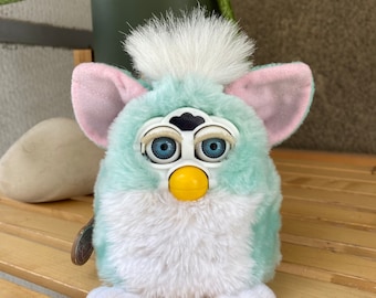 Mint Green Furby Baby 1999 NON-WORKING, vintage Furby babies for display or customising