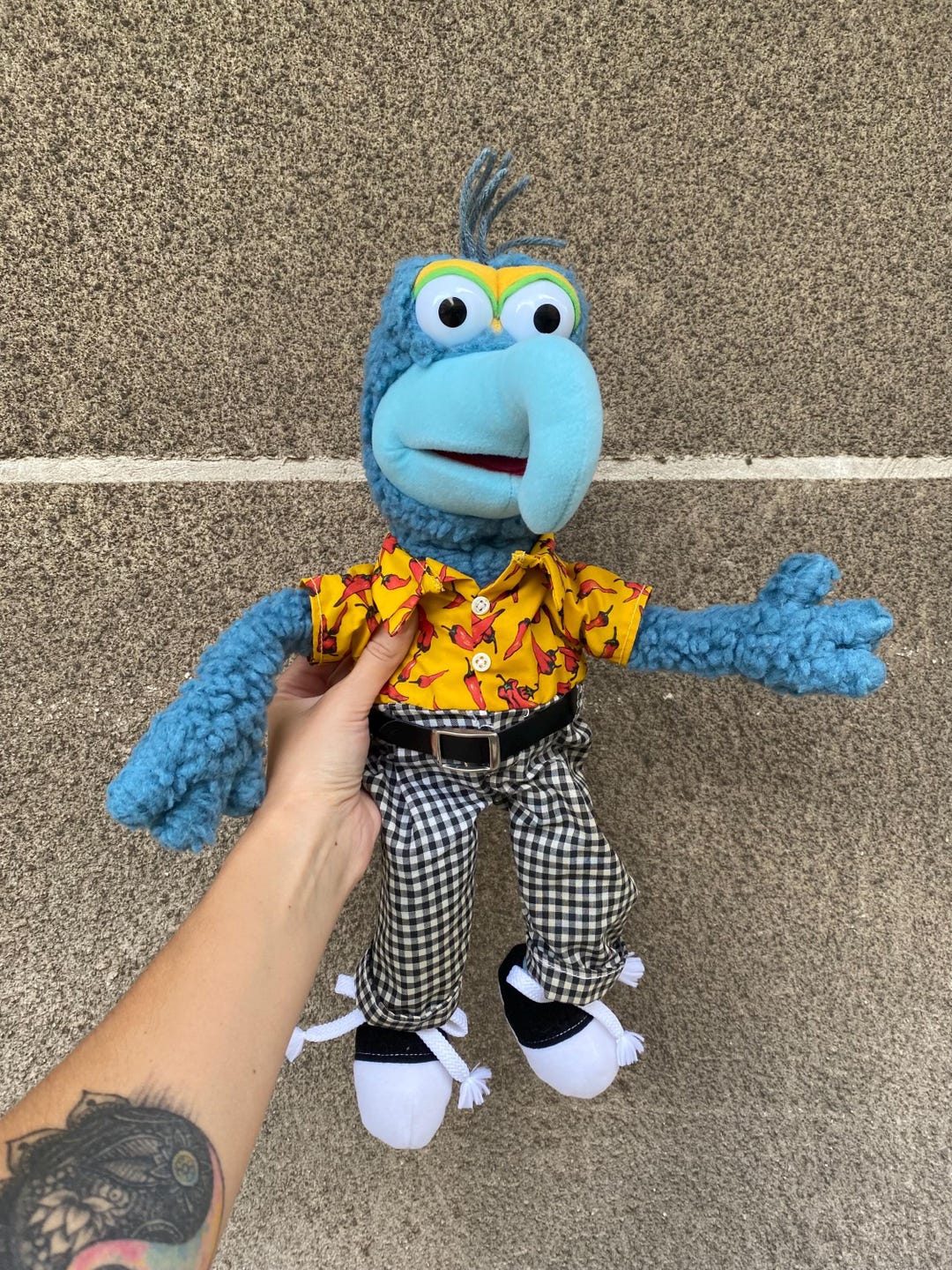 Muppet Teddy Jim Henson Gonzo Muppet Plush Toy 2003 Sababa Toys, Vintage Gonzo ...