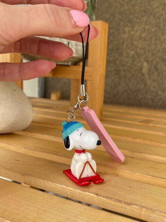 Snoopy Sledding Keychain: Miniature Peanuts PVC Key Ring - Etsy