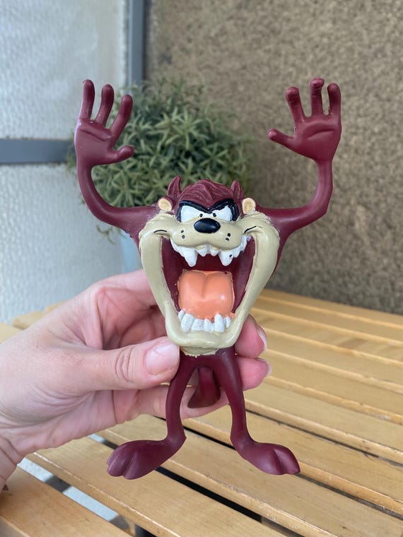 Vintage Tasmanian Devil Bendy Figure: 1990s Looney Tunes